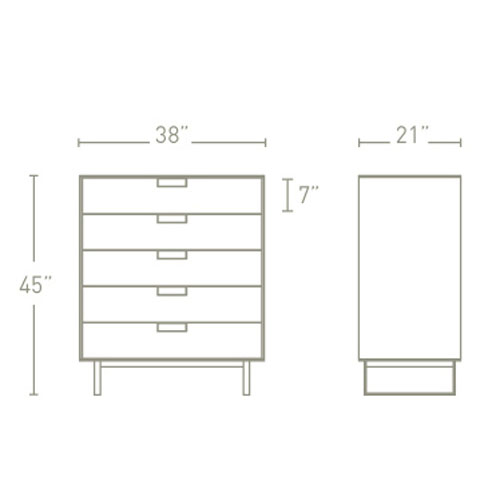 Blu Dot Series 11 Five Drawer Dresser