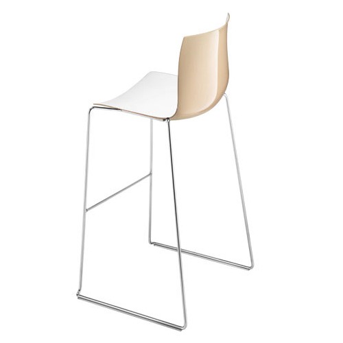 Arper Catifa 46 Barstool with Two-Tone Seat