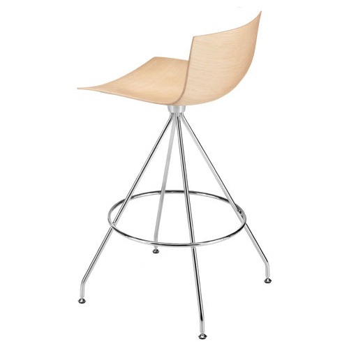 Arper Catifa 46 Counter Stool with Wood Seat