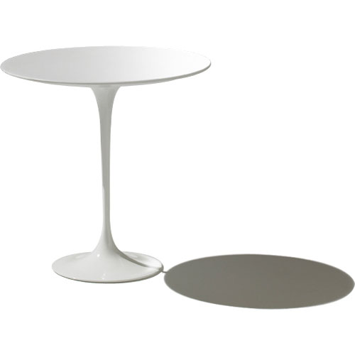 Saarinen Side Table with White Laminate