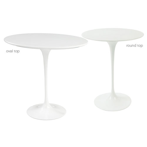 Saarinen Side Table with White Laminate